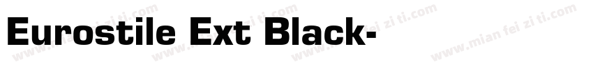 Eurostile Ext Black字体转换
